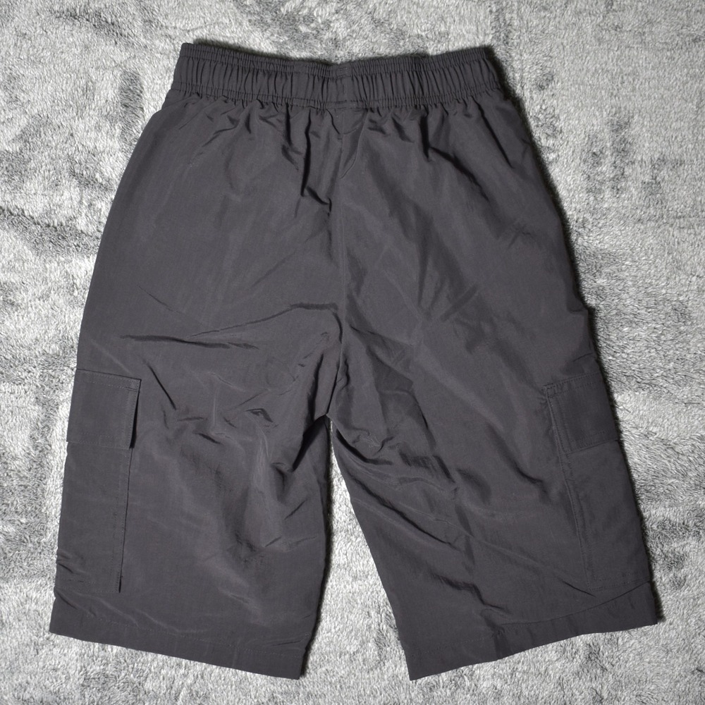 adidas Originals Kids Cargo Shorts XS Age 7-8 Boys Black Trefoil Logo NWT JD5862